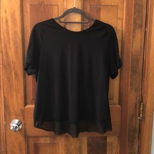 lululemon mesh trim short sleeve top